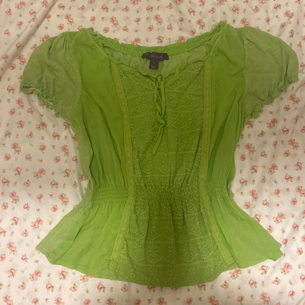 ˚₊‧꒰ა forest green baby doll top ໒꒱ ‧₊˚ (made in india 🎀)